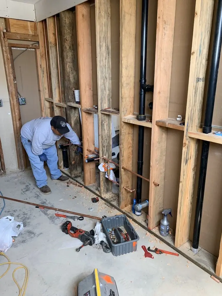 Commercial rough-in plumbing for Gas Line Repair in Langdon